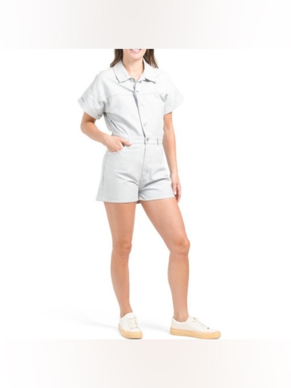 Zara Light Cream High-Waist Tailored Shorts 1224